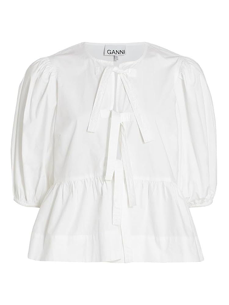 GANNI ブラウス Cotton Poplin Peplum Blouse 0400017236363_BLACK?wid=600&